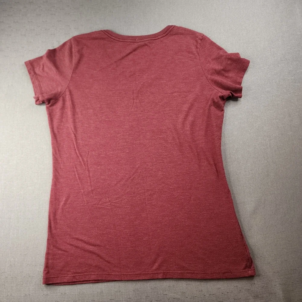 Nike Florida State Seminoles FSU V Neck T Shirt Burgundy Gold Noles XL Slim Fit